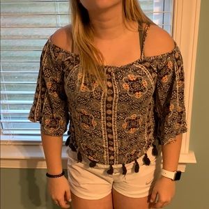 American eagle off the shoulder top
